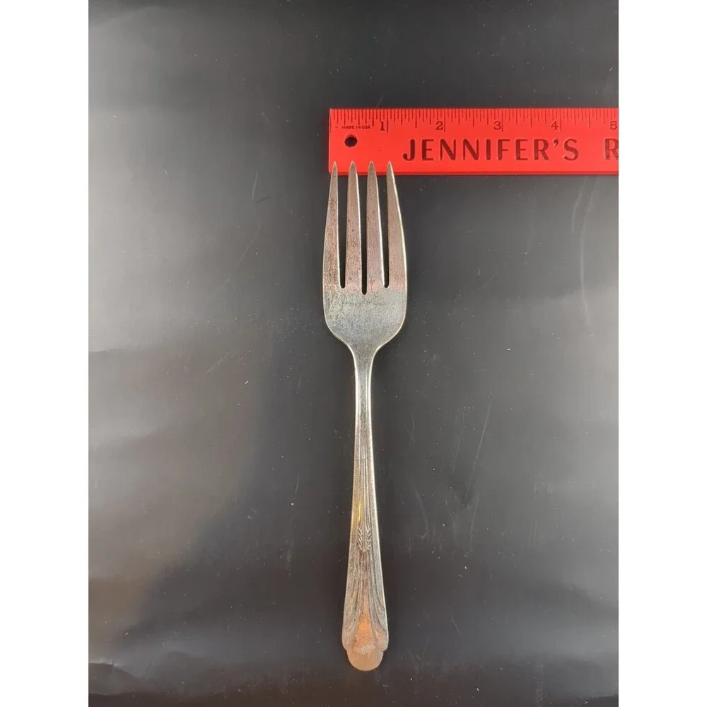 Vintage Monroe Silver Co Silverplate Silver Plate Antique‎ Serving Fork 8 3/8